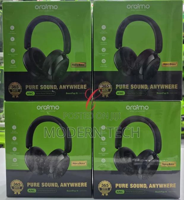 Oraimo Boompop N Anc Wireless Headphones – 65h Battery, Deep Bass