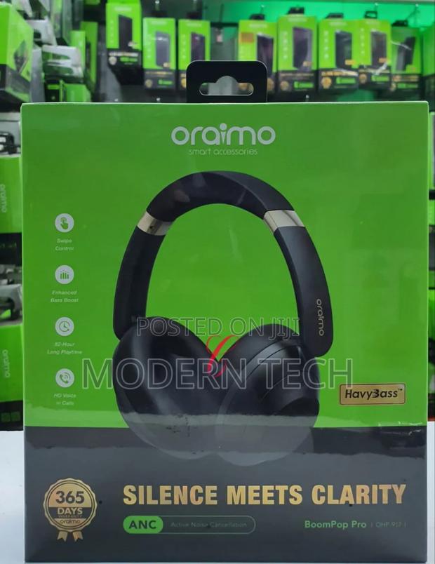 Oraimo Boompop Pro Anc Headphones 82h Hybrid Noise Cancelling