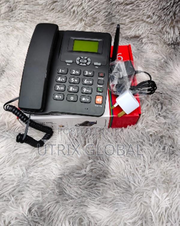 Gsm Desk Phone 6588 Dual Sim Office Landline With Battery