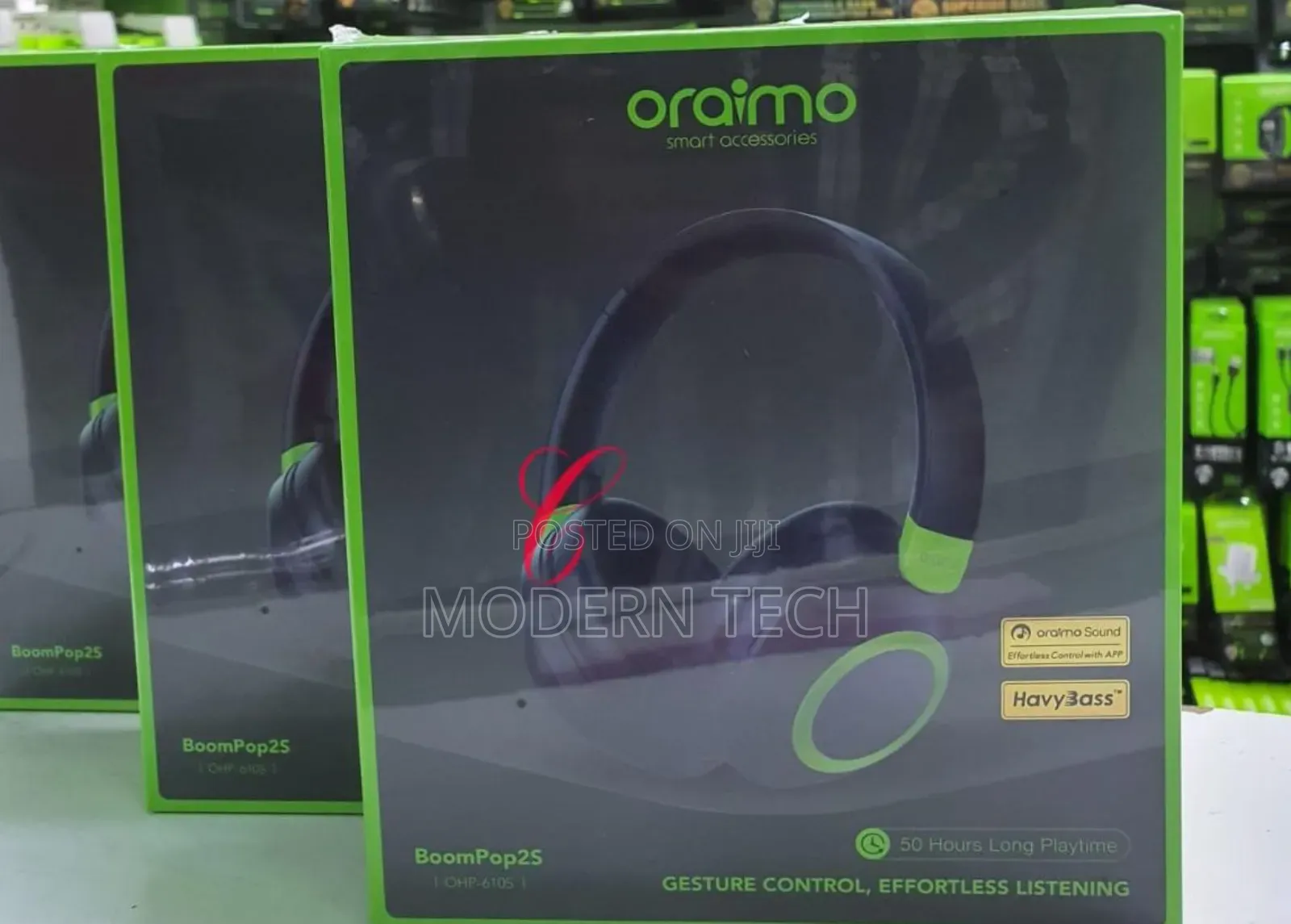 Oraimo Boompop 2s Headphones – Enc, Gesture Control, Deep Bass