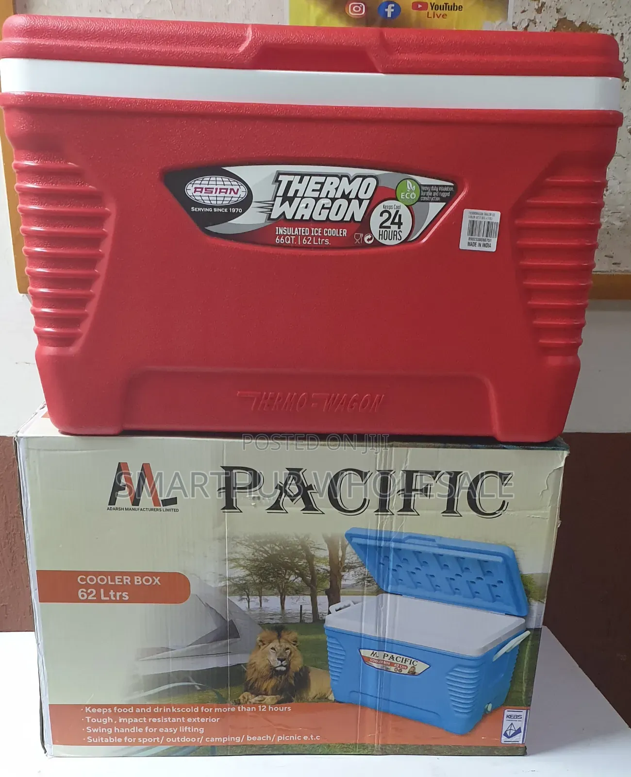 62l Pacific Insulated Cooler Boxes