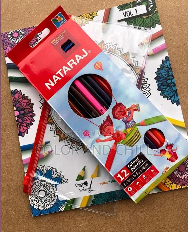 Coloring Book + 12 Color Pencils Set