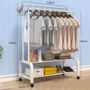 Multipurpose Double Pole Cloth Rack