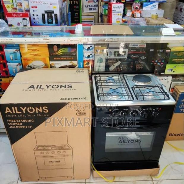 Ailyons 60×60 3 Gas + 1 Electric Cooker With Oven - main view