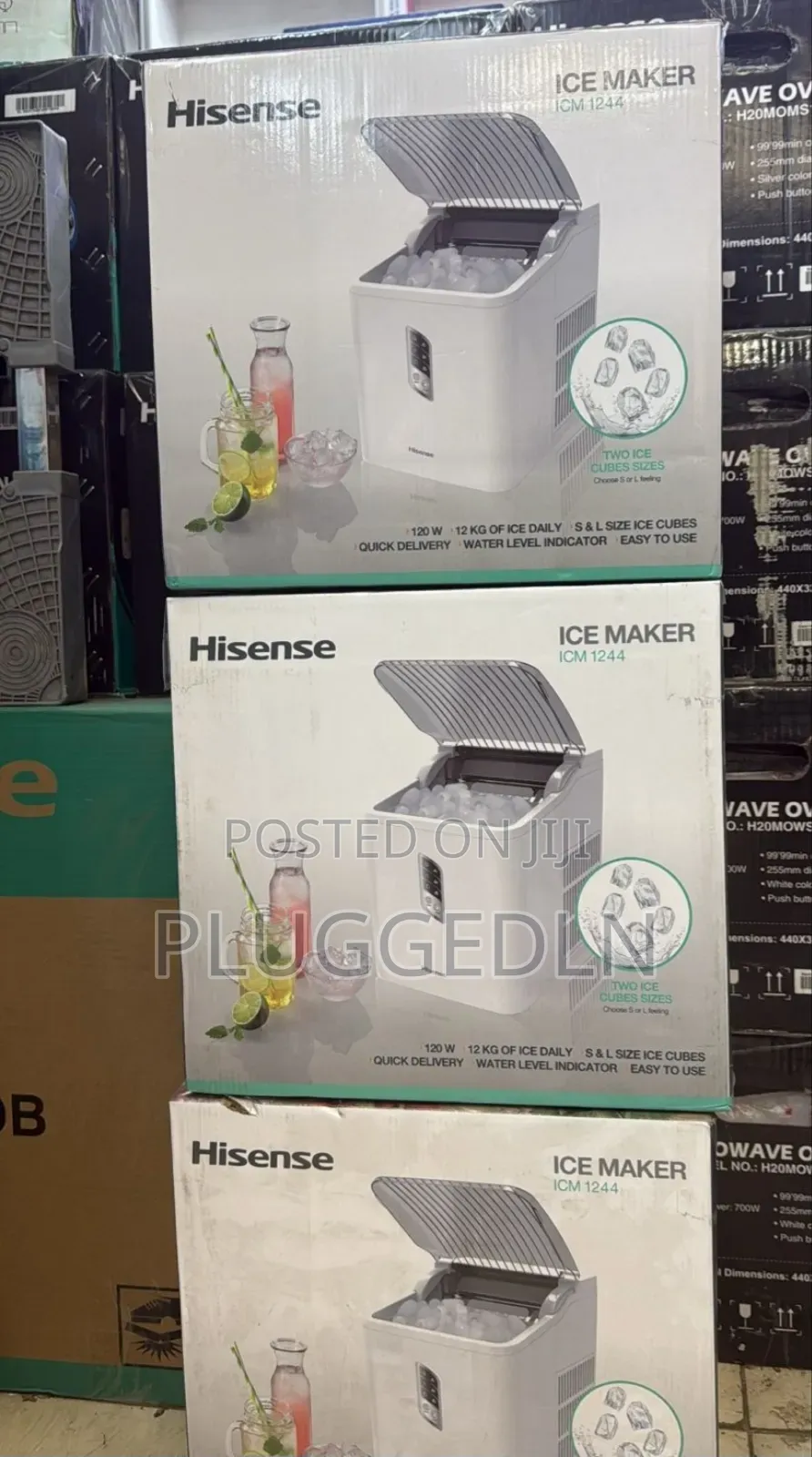 Hisense Ice Maker 12kg of Ice Daily 120w -* Icm1244