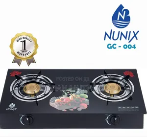 Nunix 2 Burner Glass Table Cooker High Quality