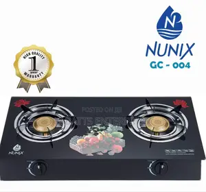 Nunix 2 Burner Glass Table Cooker High Quality
