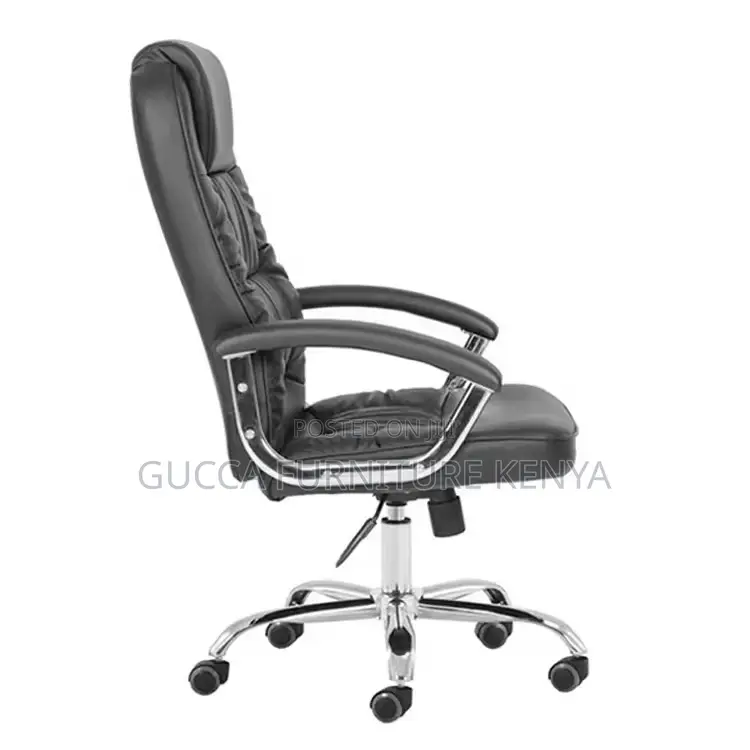 Swivel Leather Office Executive High-back Chair