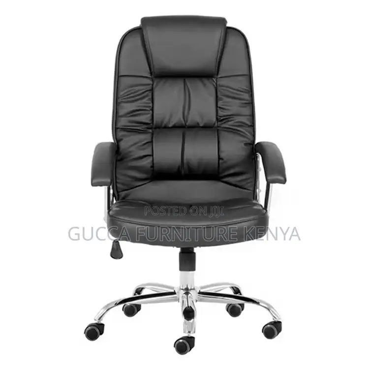 Swivel Leather Office Executive High-back Chair