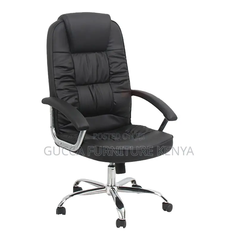 Swivel Leather Office Executive High-back Chair