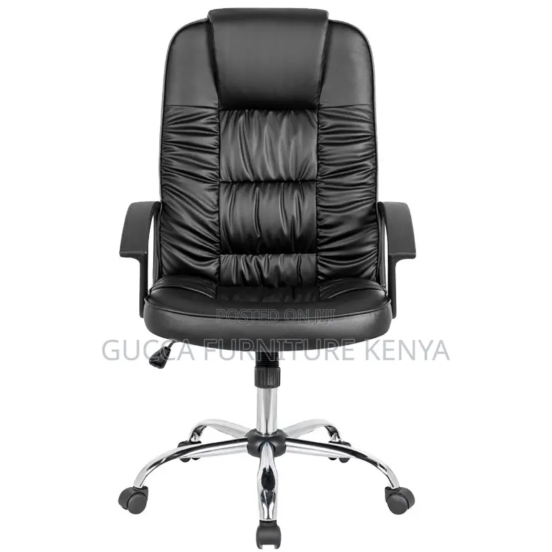 Swivel Leather Office Executive High-back Chair