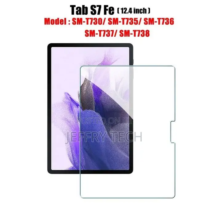 Kilrt Tempered Glass Protector for Samsung Galaxy Tab S7 Fe
