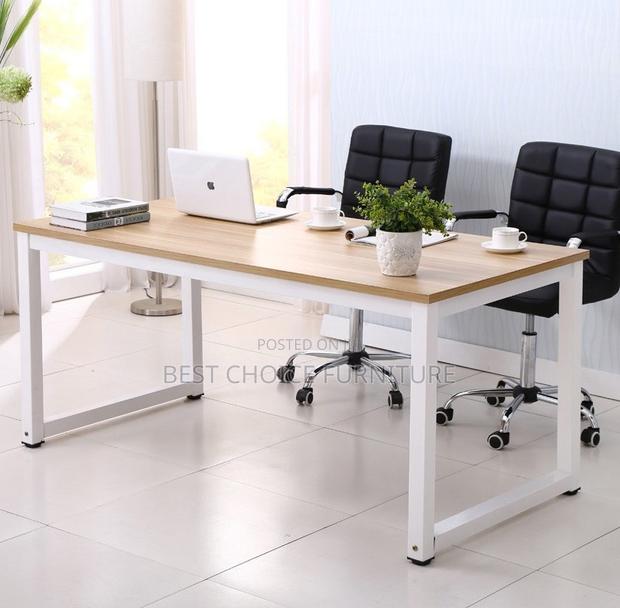 Office Desk; Simple Rectangular Wooden Computer Desk for Home Study - thumbnail 3