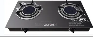 Ailyons 2 Burner Glass Top Gas Cooker Infrared Double Burner