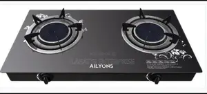 Ailyons 2 Burnerdesign Glass Top Gas Cooker Infrared Double Burner