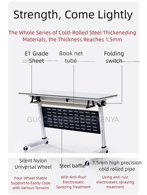 120cm Imported Folding Computer Table - thumbnail 7
