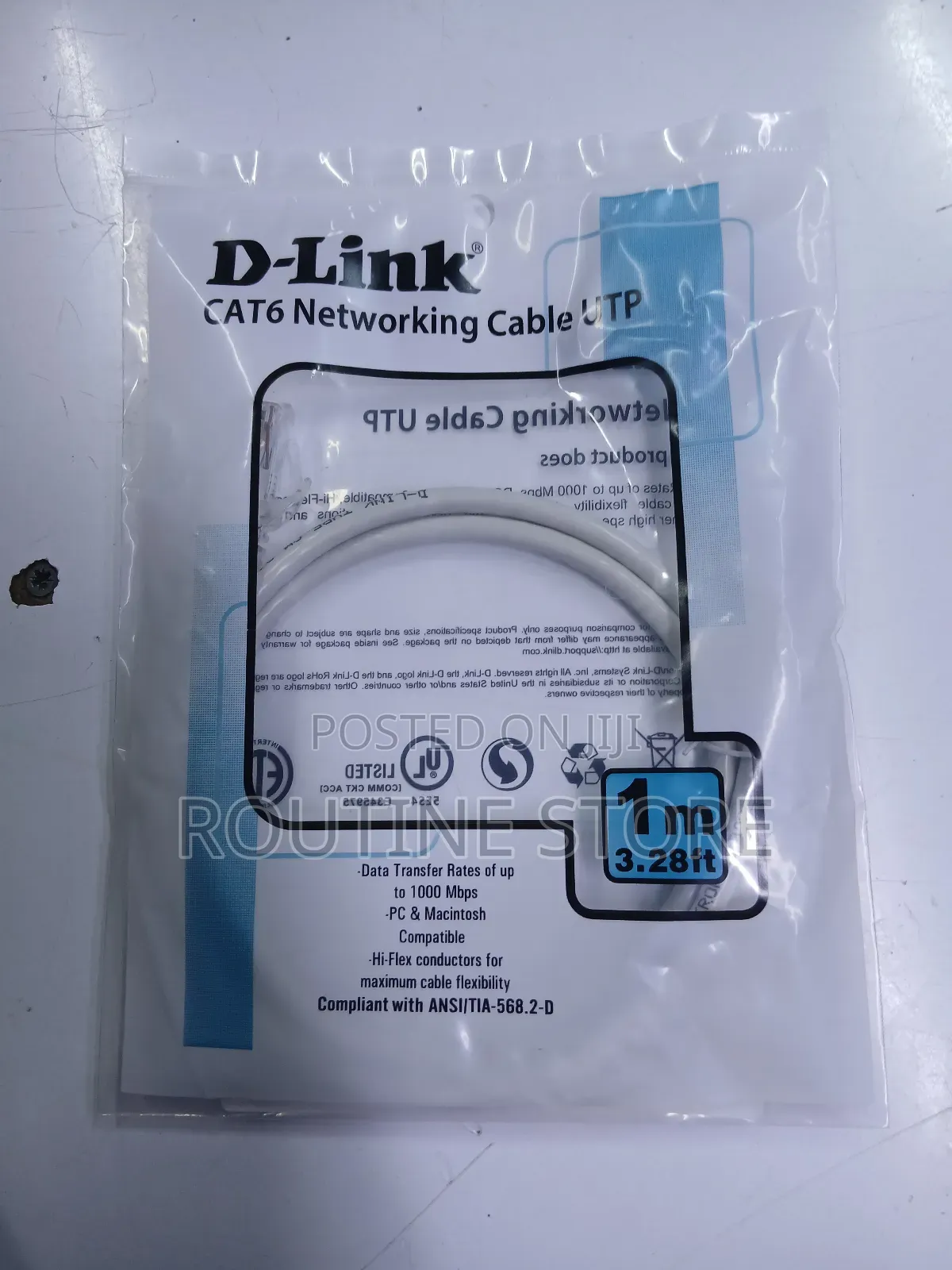 Dlink Patchcord 1mtr Uutp Cat 6