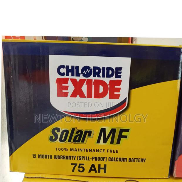 Chloride Exide Solar Mf Battery – 12v 75ah (Maintenance-Free)