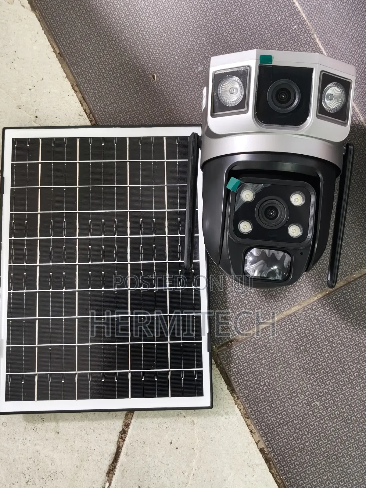 Outdoor Waterproof Solar Powered CCTV Camera Dual Lens 4g Sim Card