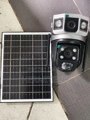 Outdoor Waterproof Solar Powered CCTV Camera Dual Lens 4g Sim Card