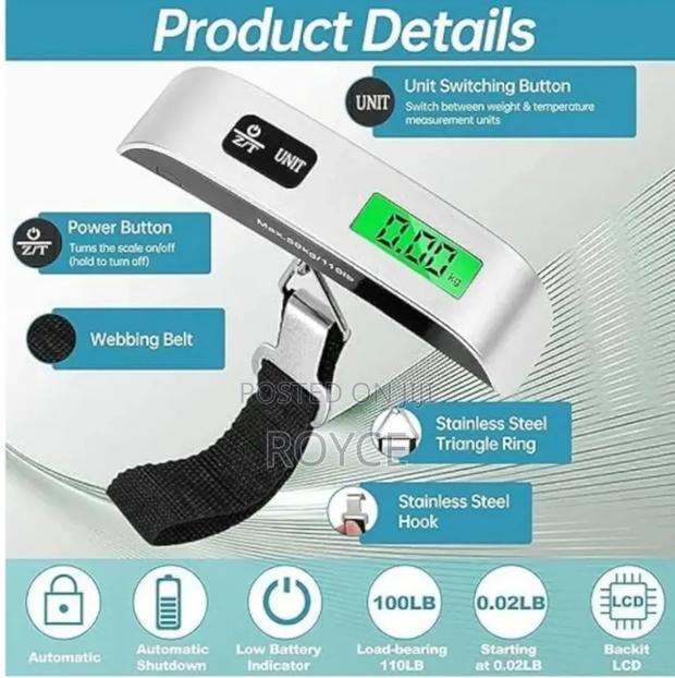 Portable Digital Luggage Weighing Scale - thumbnail 3