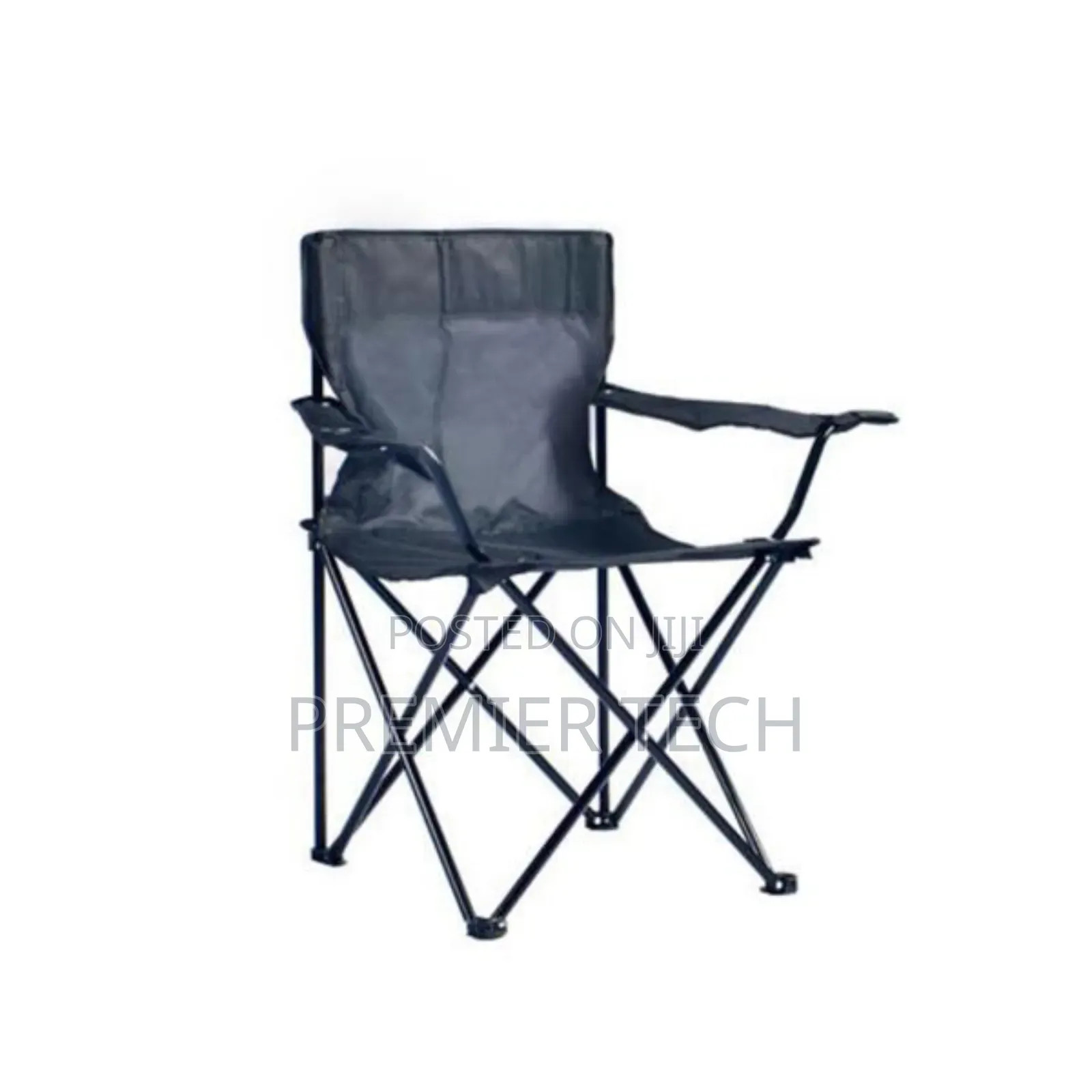 Foldable Metallic Frame Waterproof Armless Canvas Camping Chair
