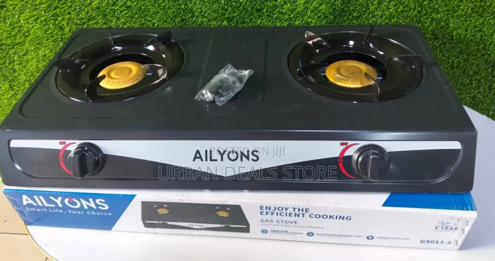 Ailyons Metallic Two Stainless Burner Cooker