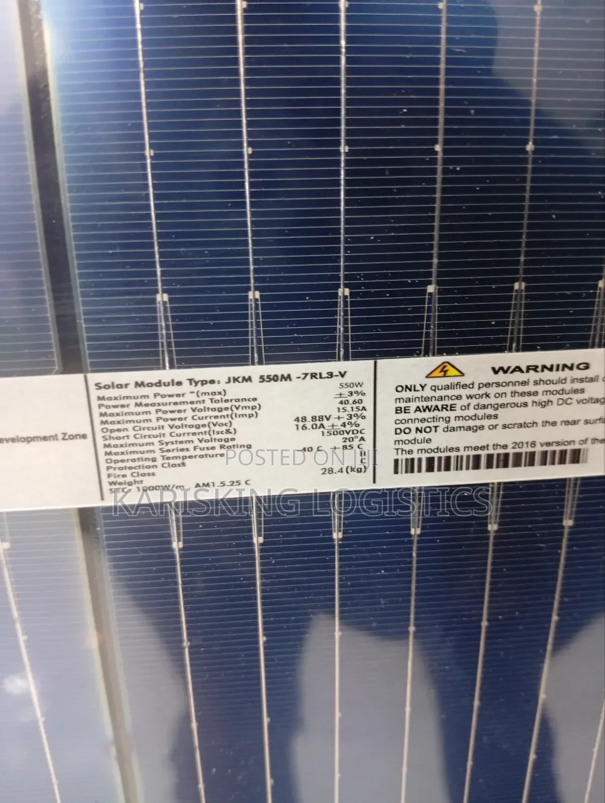 550 Watts Mono -Bifial Solar Panels