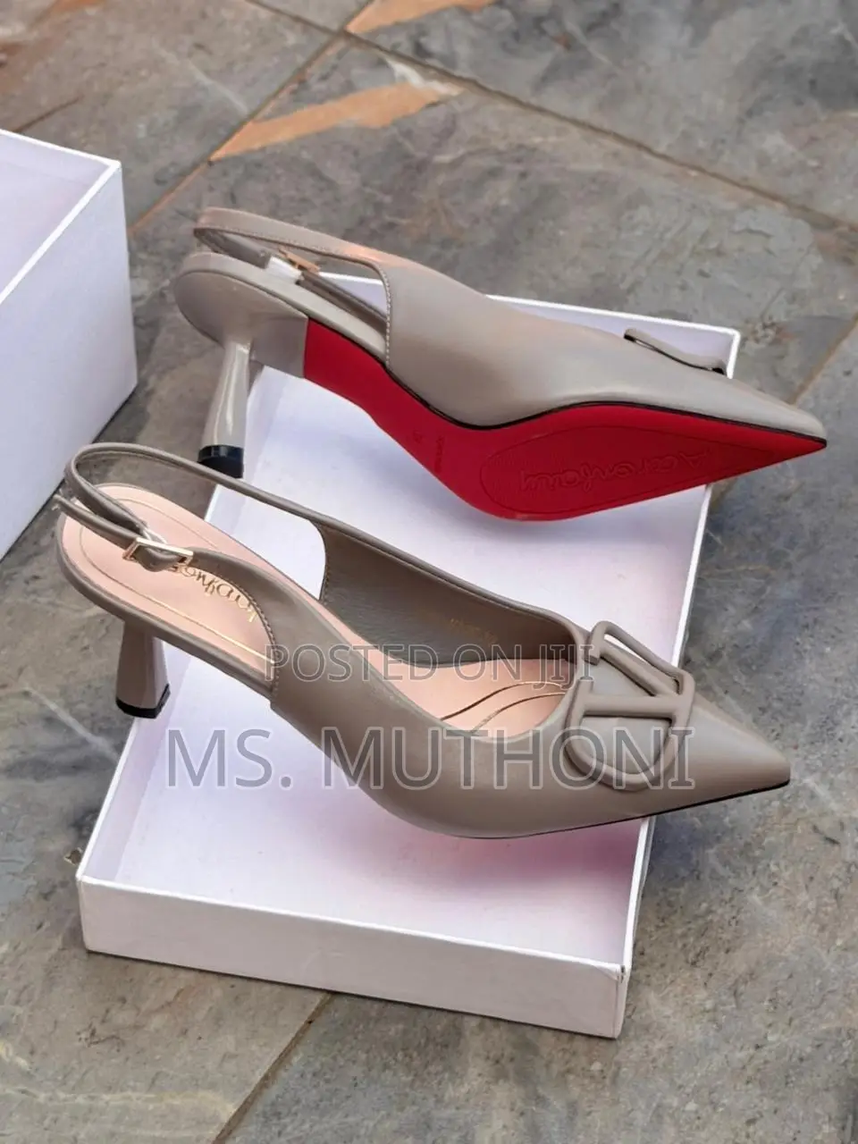 High Quality Leather (Valentino) Slingback Heel* Size 37-42
