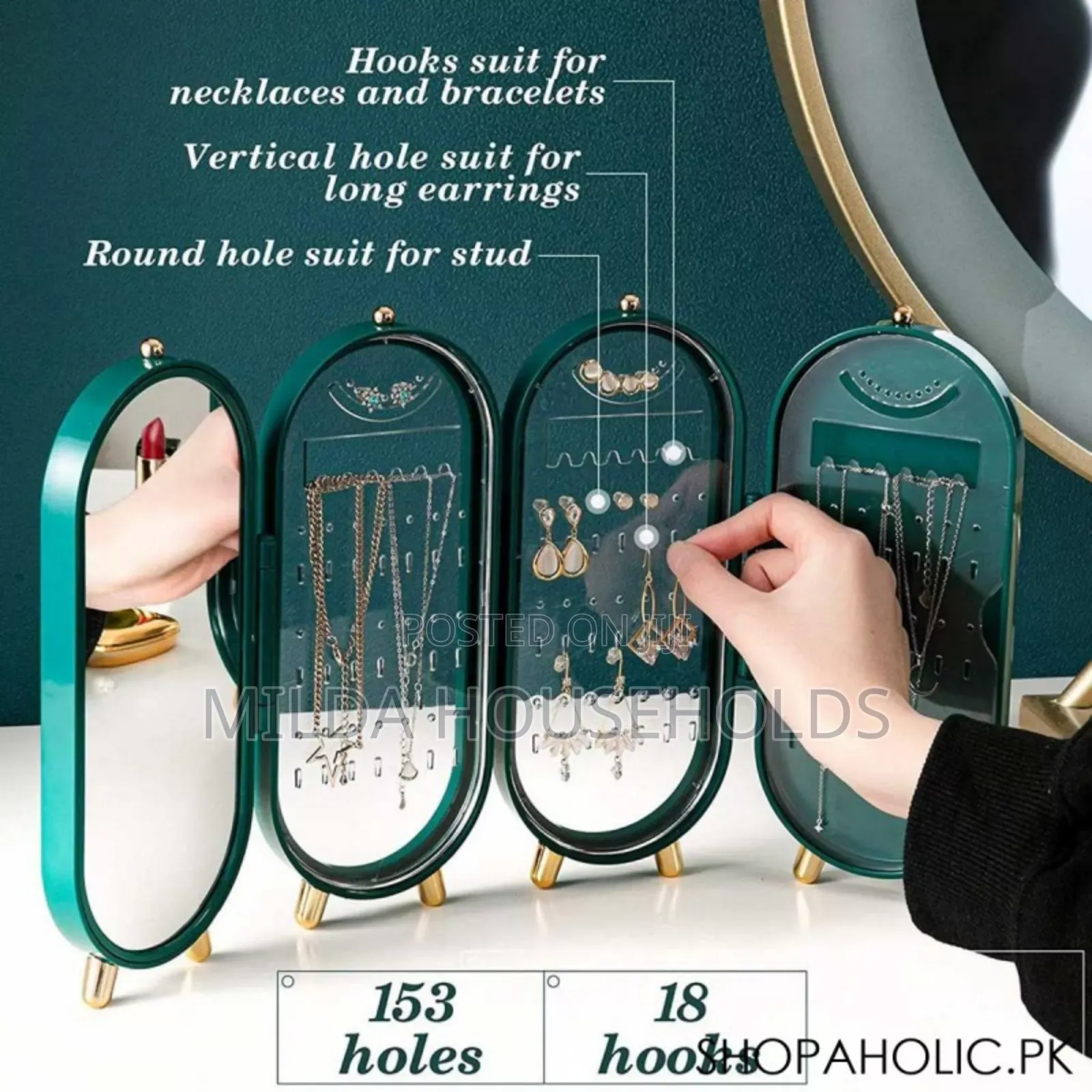 Foldable Exquisite Jewelery Box Organizer.