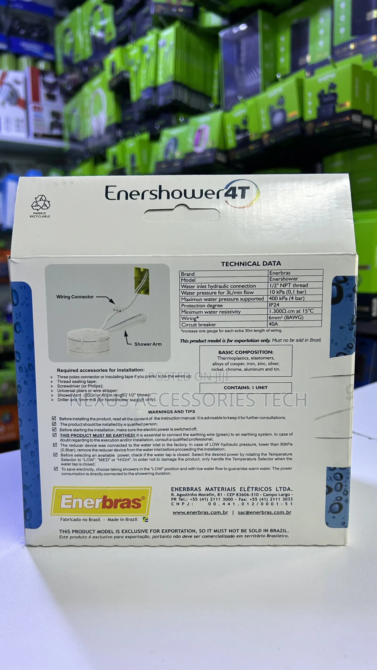Hot Deal! Enerbras Enershower 4t Instant Shower