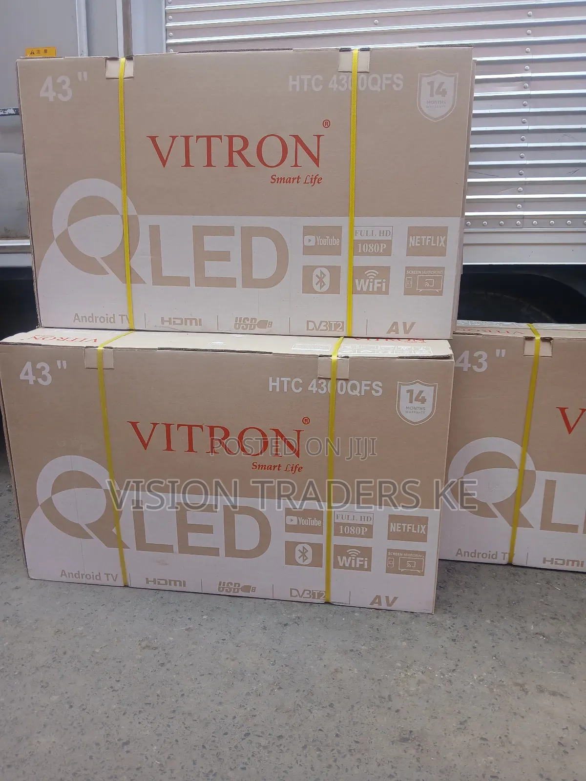 Vitron 43inches Smart Qled Frameless Tv With Bluetooth/Youtube