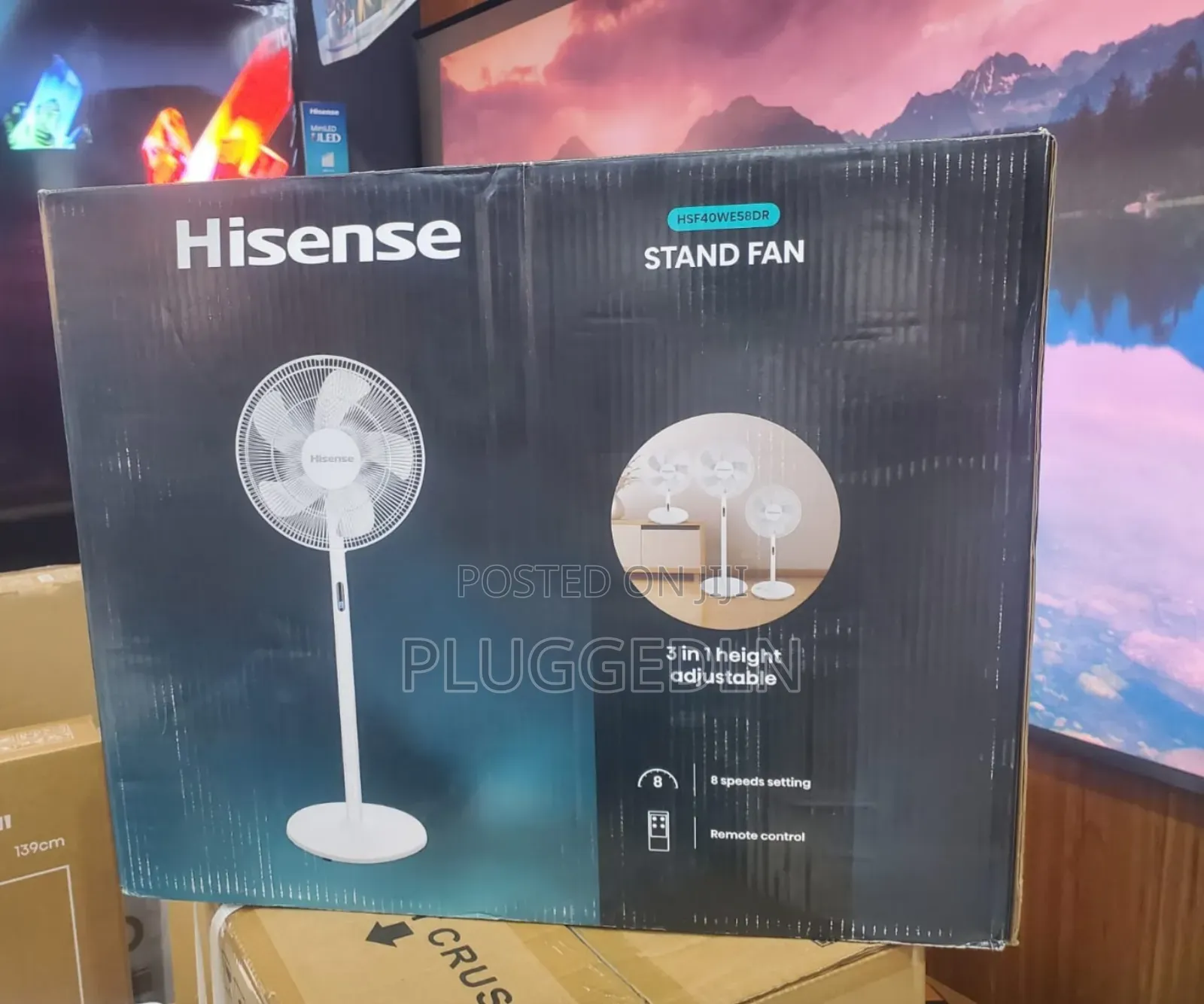 Hisense Stand Fan 16 Inch With Remote.
