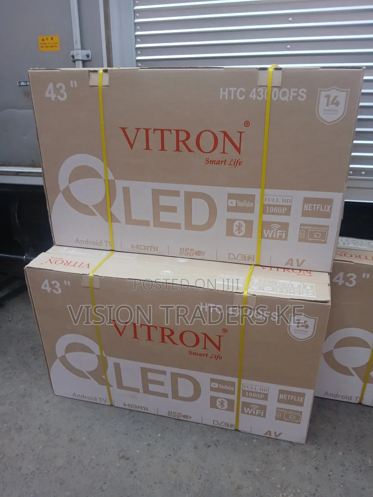 Vitron 43inches Smart Qled Frameless Tv Withbluetooth/Youtube /Netflix