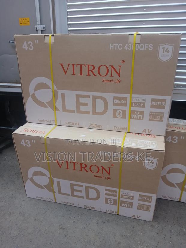Vitron 43inches Smart Qled Frameless Tv Withbluetooth/Youtube /Netflix - thumbnail 2