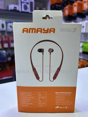 Amaya Am-04 Wireless Neckband Earphones – Bass, Long Battery