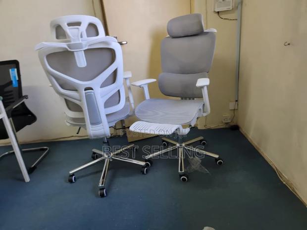 High Back White Executive Office Chair