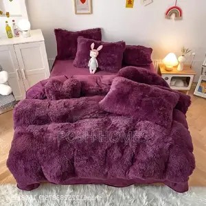 Purple Fluffy Duvet Set