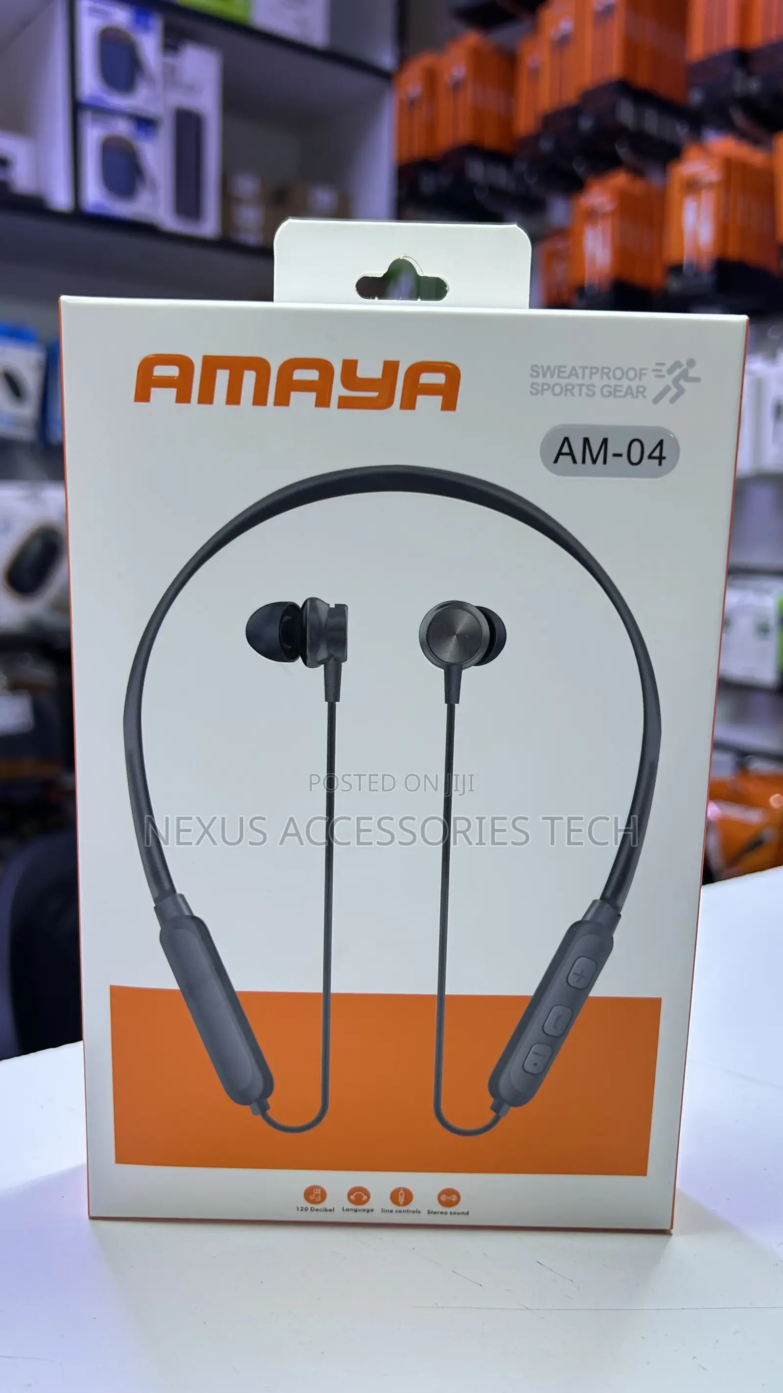 Amaya Am-04 Wireless Neckband – Deep Bass, Long-Lasting Battery