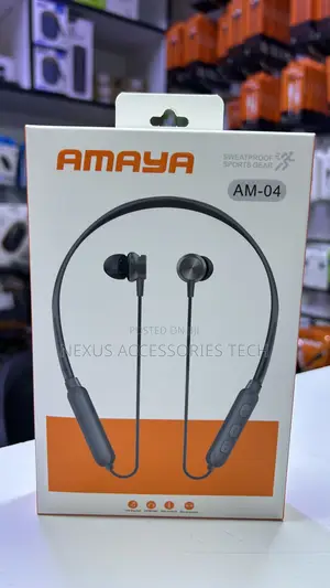 Amaya Am-04 Wireless Neckband – Deep Bass, Long-Lasting Battery