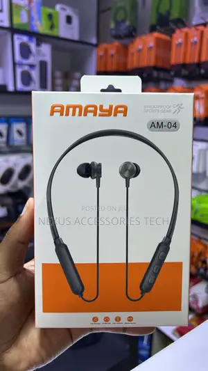 Amaya Am-04 Wireless Neckband – Deep Bass, Long-Lasting Battery