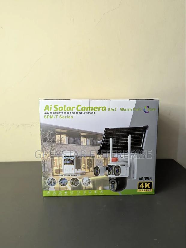 3 Lens 4g Solar CCTV Camera Waterproof Outdoor Full Color Night Vision