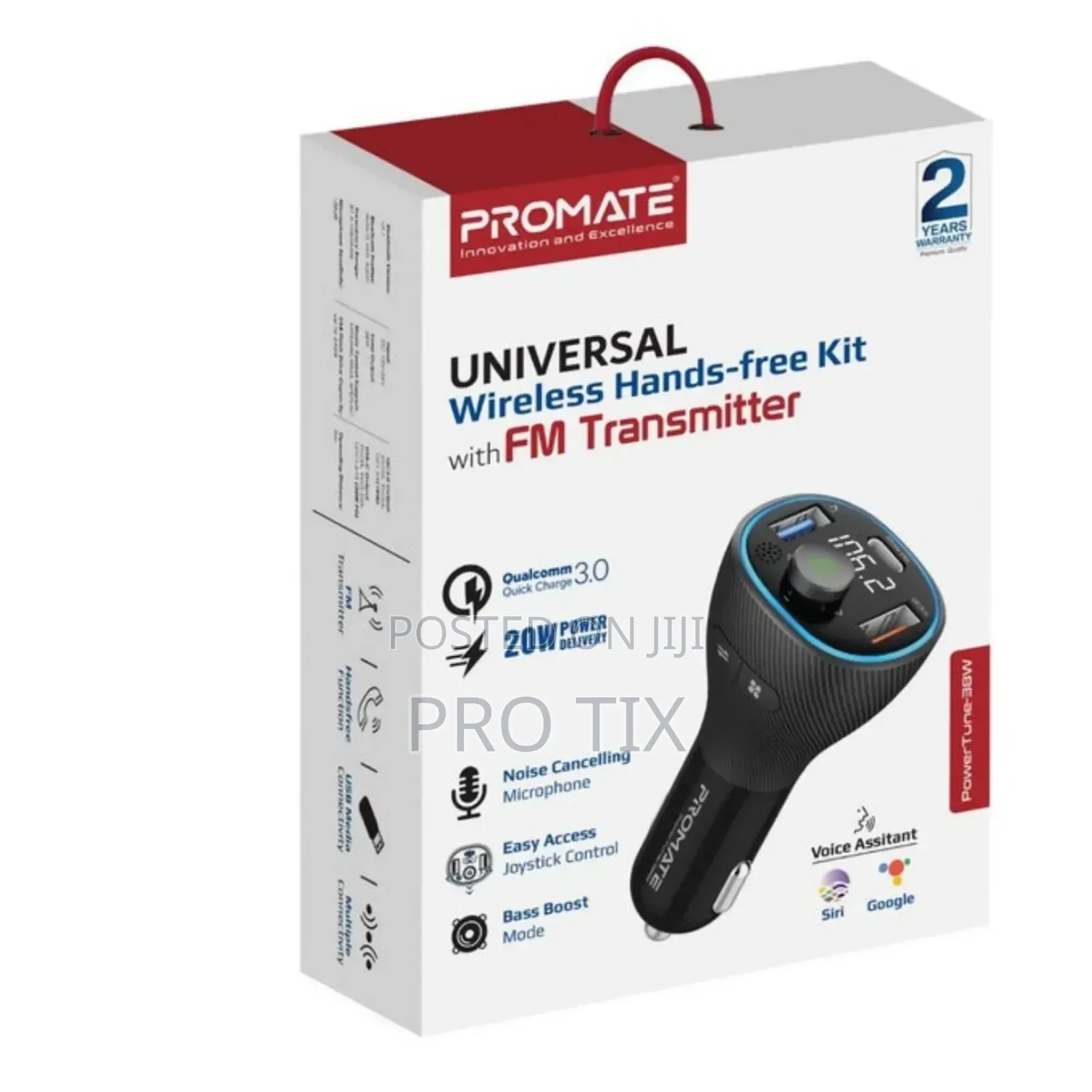 Promate Universal Wireless Hands-free Kit With Fm Transmitter