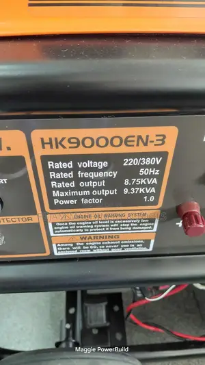 Hk9000en-3 Three Phase Hisaki 9kva Petrol Generator Keystart