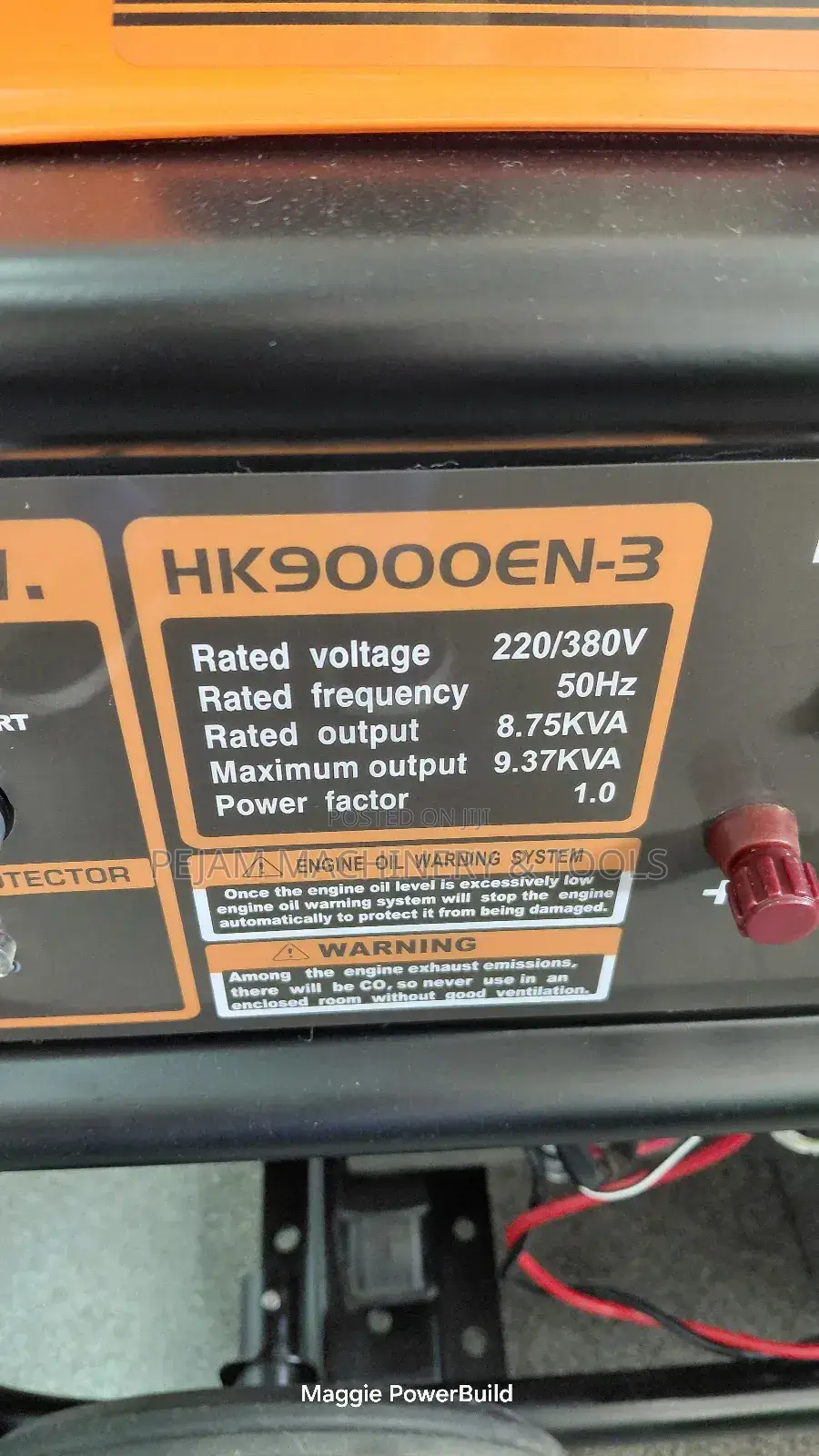 Hk9000en-3 Three Phase Hisaki 9kva Petrol Generator Keystart