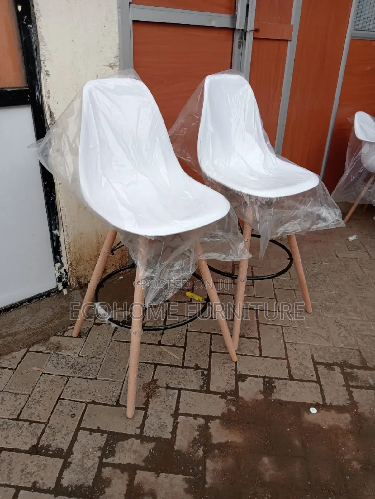 Counter Stool With Wooden Legs