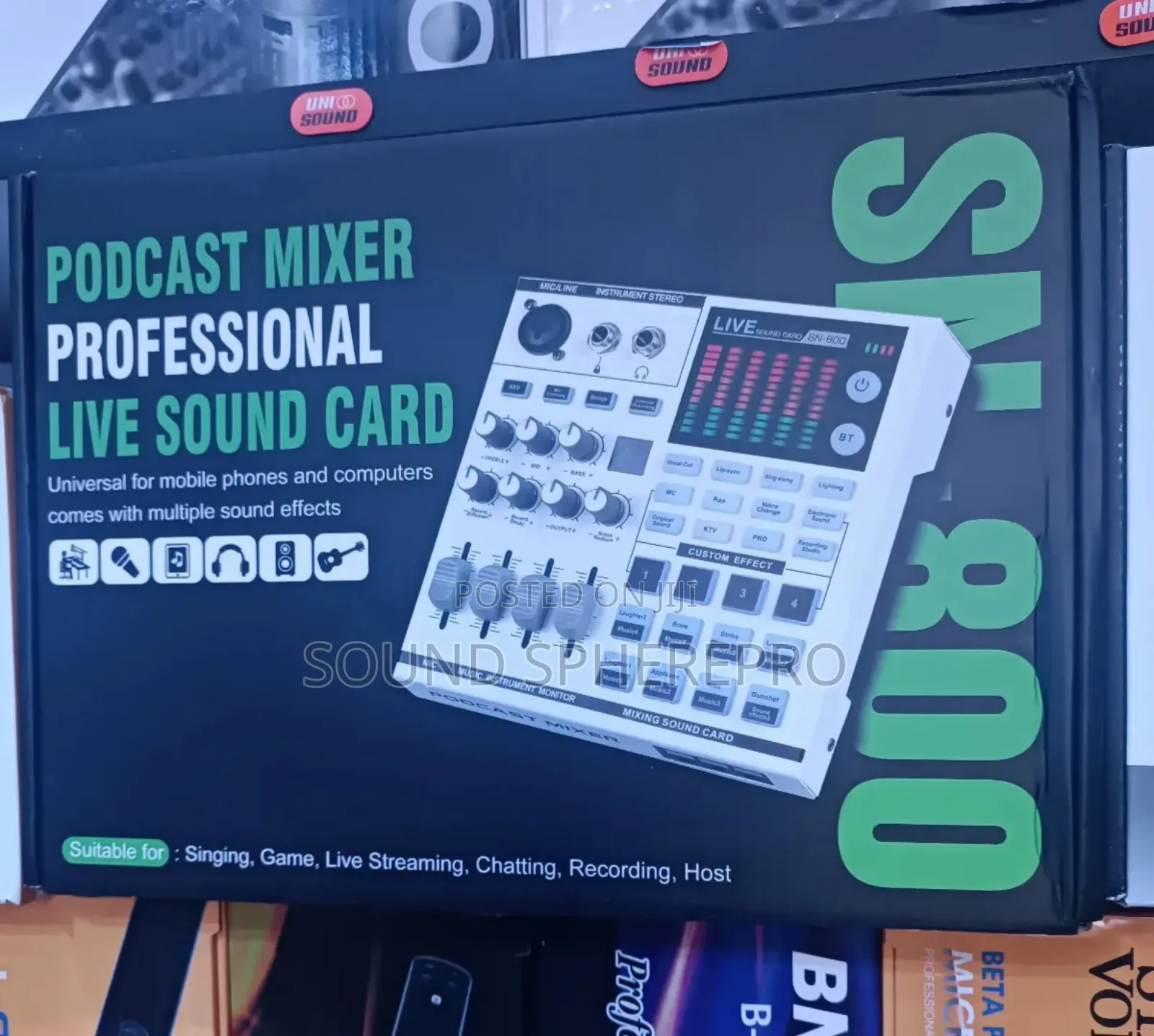 Sn-800 Podcast Mixer Professional Live Soundcard