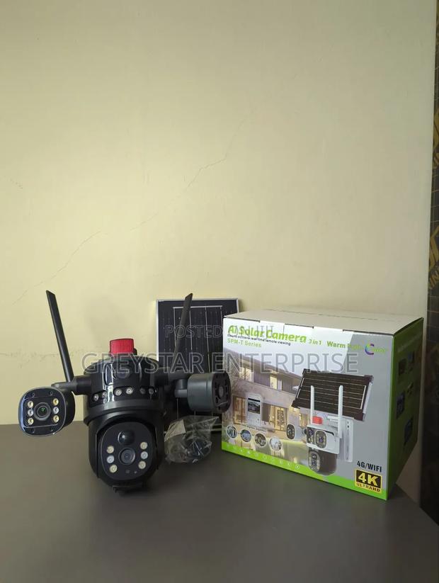 Solar Camera Ai 3 in 1 Warm Full Color Night Vision Security CCTV