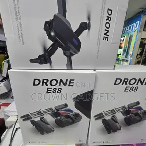 E88 Pro Drone With One-Key Takeoff, 360° Flips FPV Streaming
