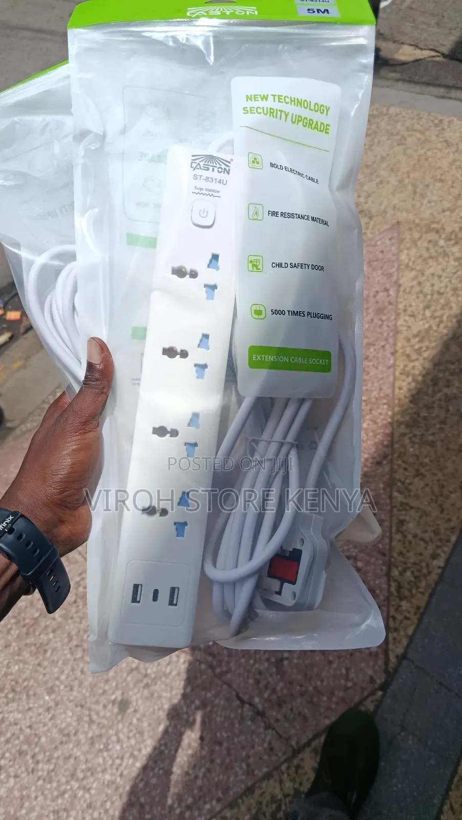 Usb/Type C Power Extension Cable 5m Universal Ports
